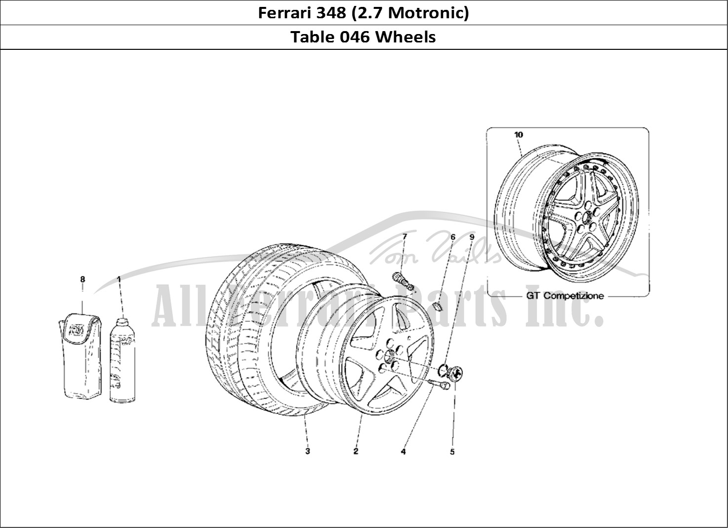 Ferrari Parts Ferrari 348 (2.7 Motronic) Page 046 Wheels