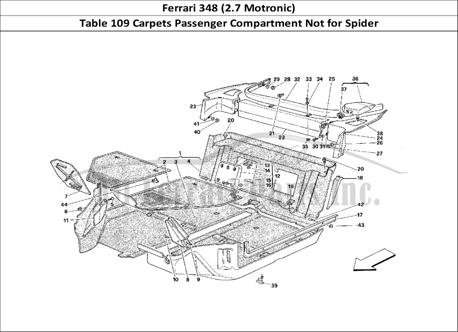 Ferrari Parts Ferrari 348 (2.7 Motronic) Page 109 Passengers Compartment Ca