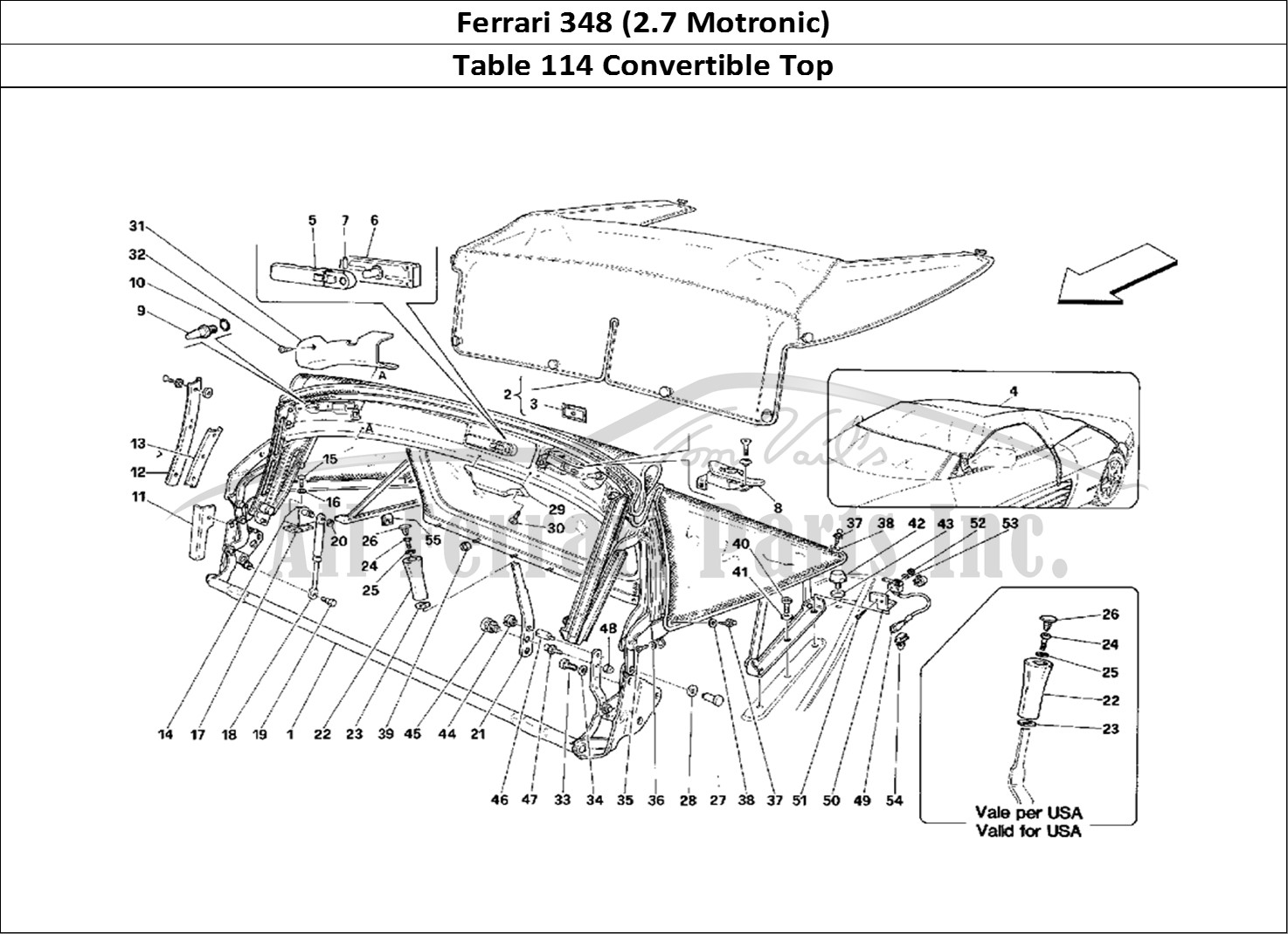 Ferrari Parts Ferrari 348 (2.7 Motronic) Page 114 Top -Valid for Spider-
