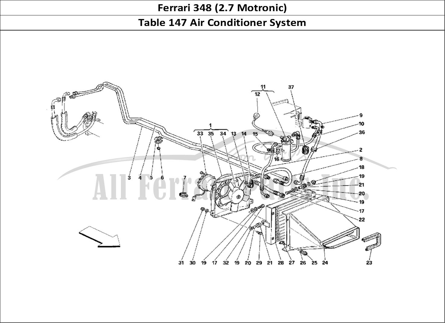 Ferrari Parts Ferrari 348 (2.7 Motronic) Page 147 Air Conditioning System