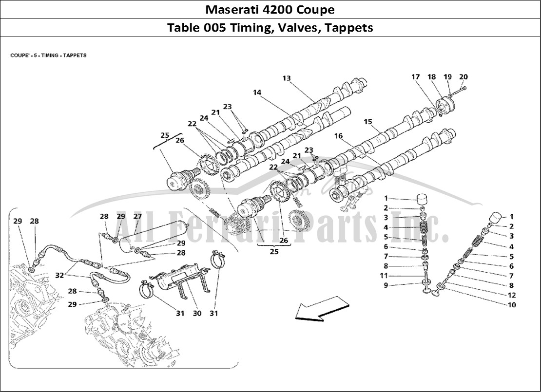 Ferrari Parts Maserati 4200 Coupe Page 005 Timing - Tappets