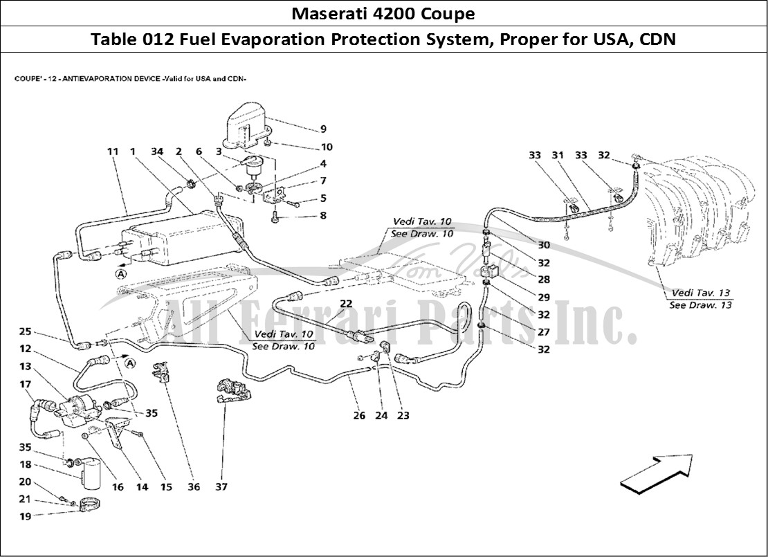 Ferrari Parts Maserati 4200 Coupe Page 012 Antievaporation Device -V