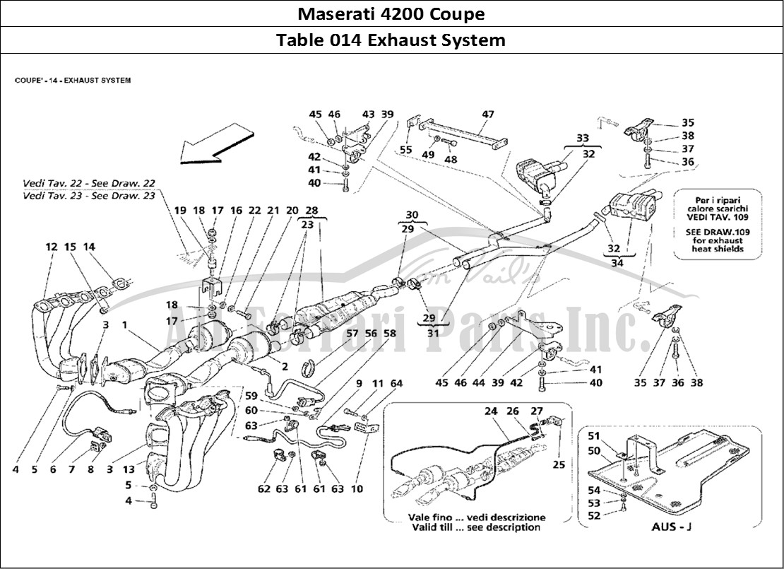 Ferrari Parts Maserati 4200 Coupe Page 014 Exhaust System
