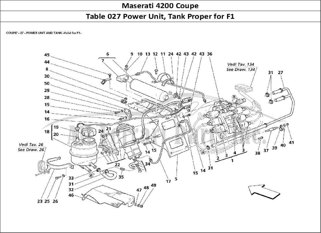 Ferrari Parts Maserati 4200 Coupe Page 027 Power Unit and Tank -Vali