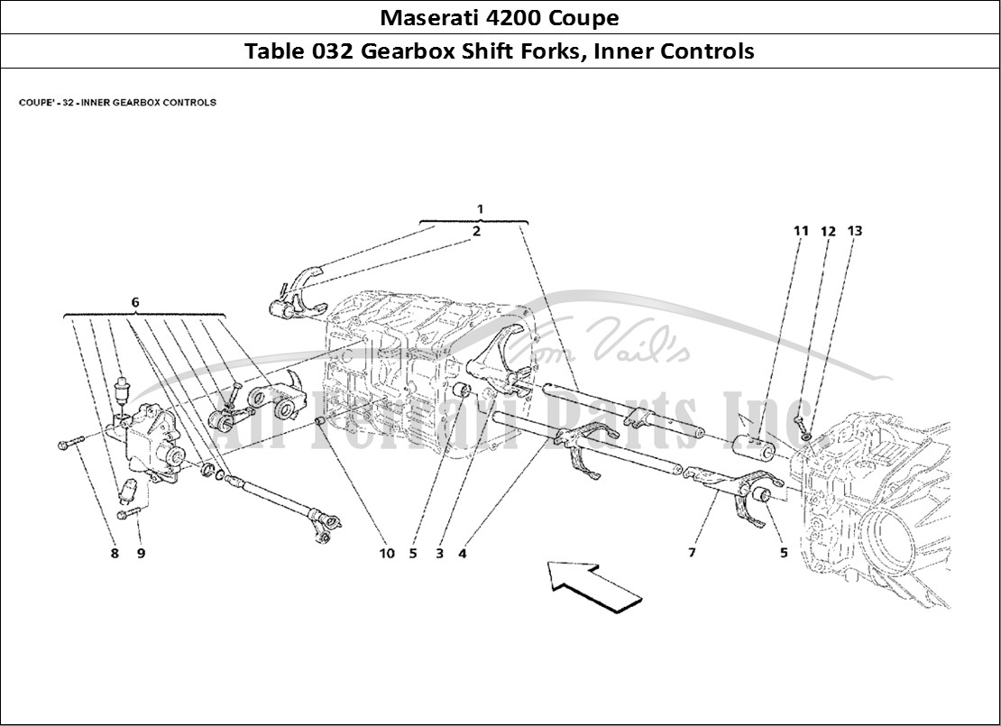 Ferrari Parts Maserati 4200 Coupe Page 032 Inner Gearbox Controls
