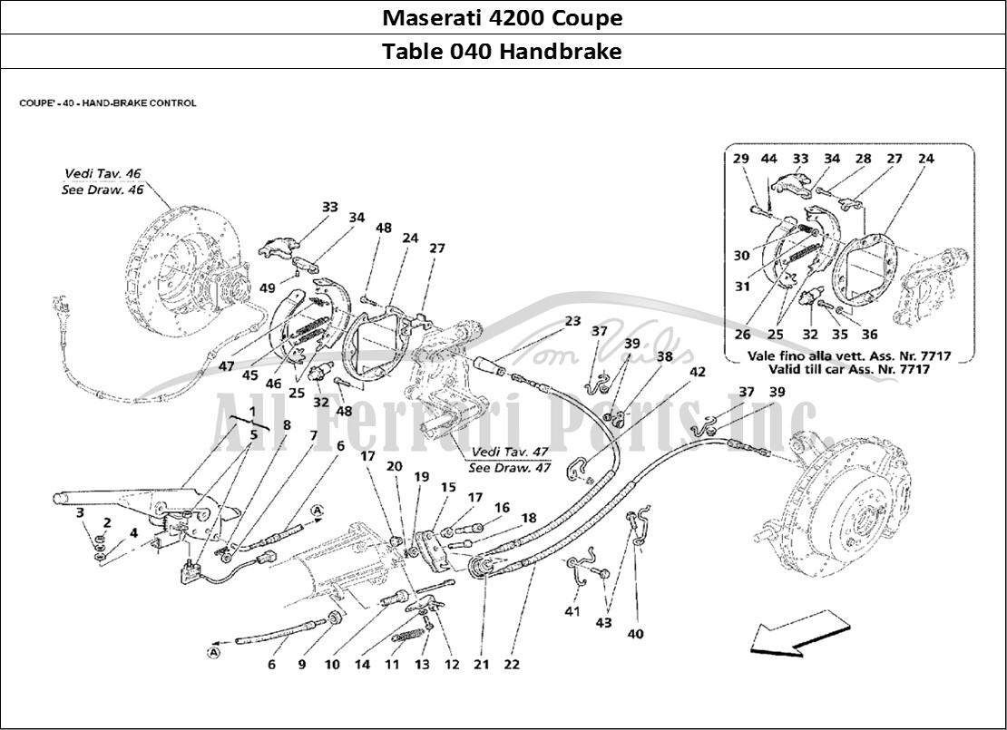 Ferrari Parts Maserati 4200 Coupe Page 040 Hand-Brake Control