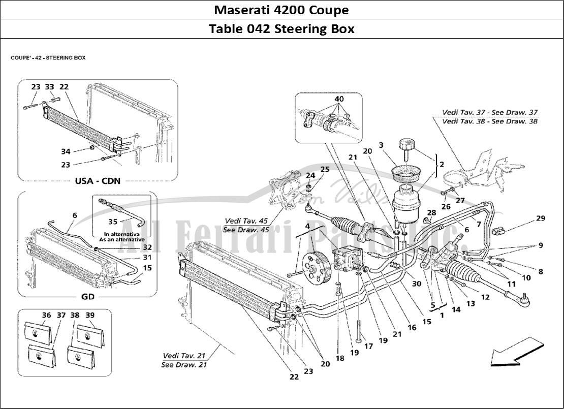 Ferrari Parts Maserati 4200 Coupe Page 042 Steering Box