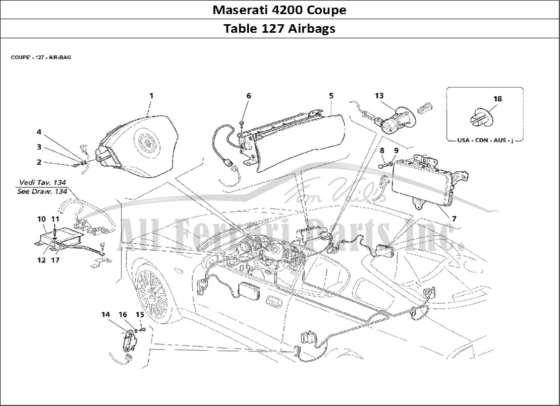 Ferrari Parts Maserati 4200 Coupe Page 127 Air-Bags