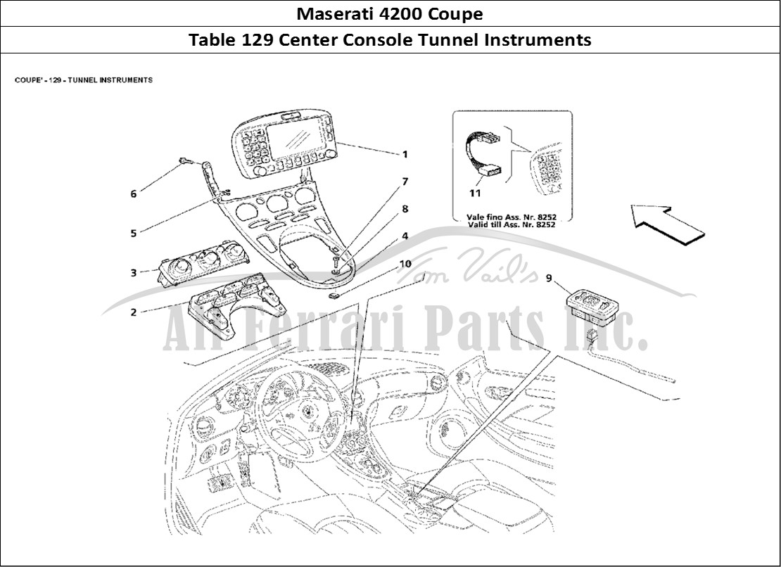 Ferrari Parts Maserati 4200 Coupe Page 129 Tunnel Instruments