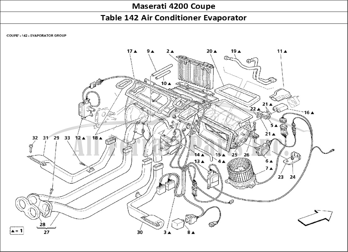 Ferrari Parts Maserati 4200 Coupe Page 142 Evaporator Group