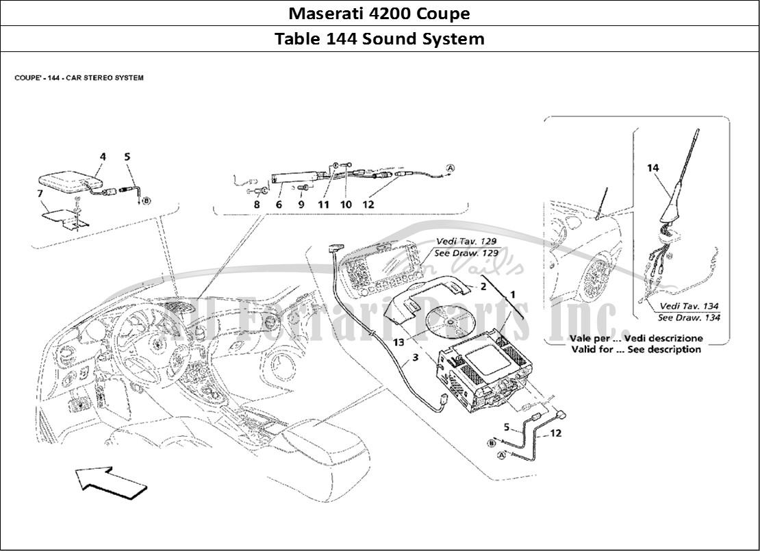Ferrari Parts Maserati 4200 Coupe Page 144 Car Stereo System