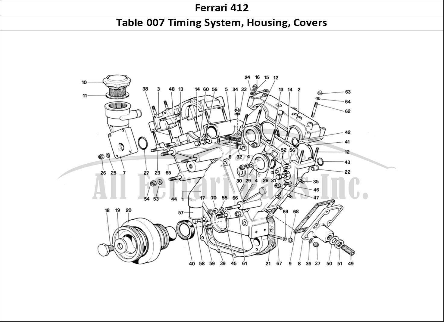 Ferrari Parts Ferrari 412 (Mechanical) Page 007 Timing System - Housing a