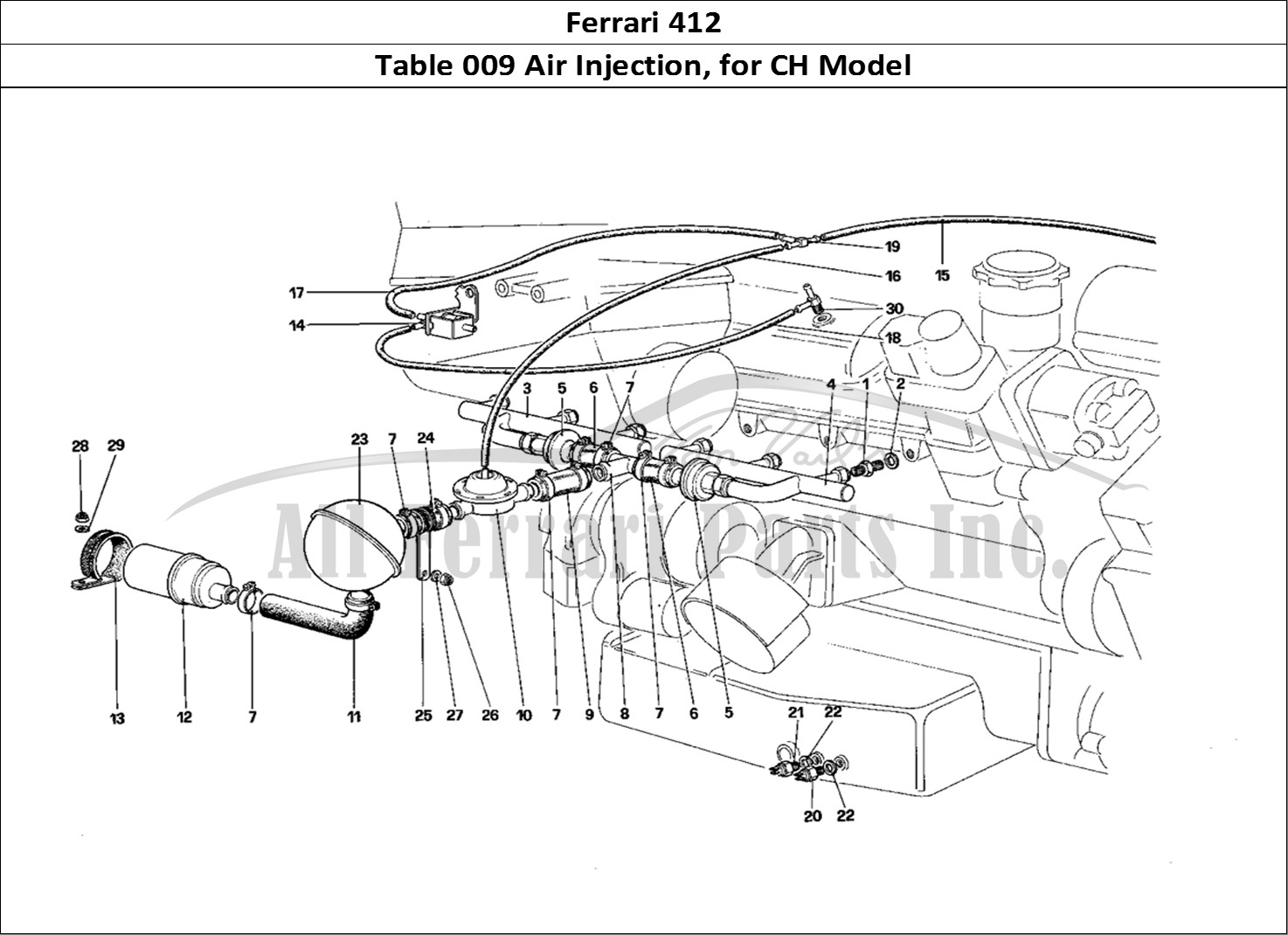 Ferrari Parts Ferrari 412 (Mechanical) Page 009 Air Injection - for CH Ve