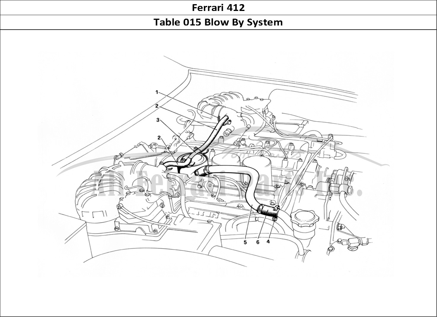 Ferrari Parts Ferrari 412 (Mechanical) Page 015 Blow - By System