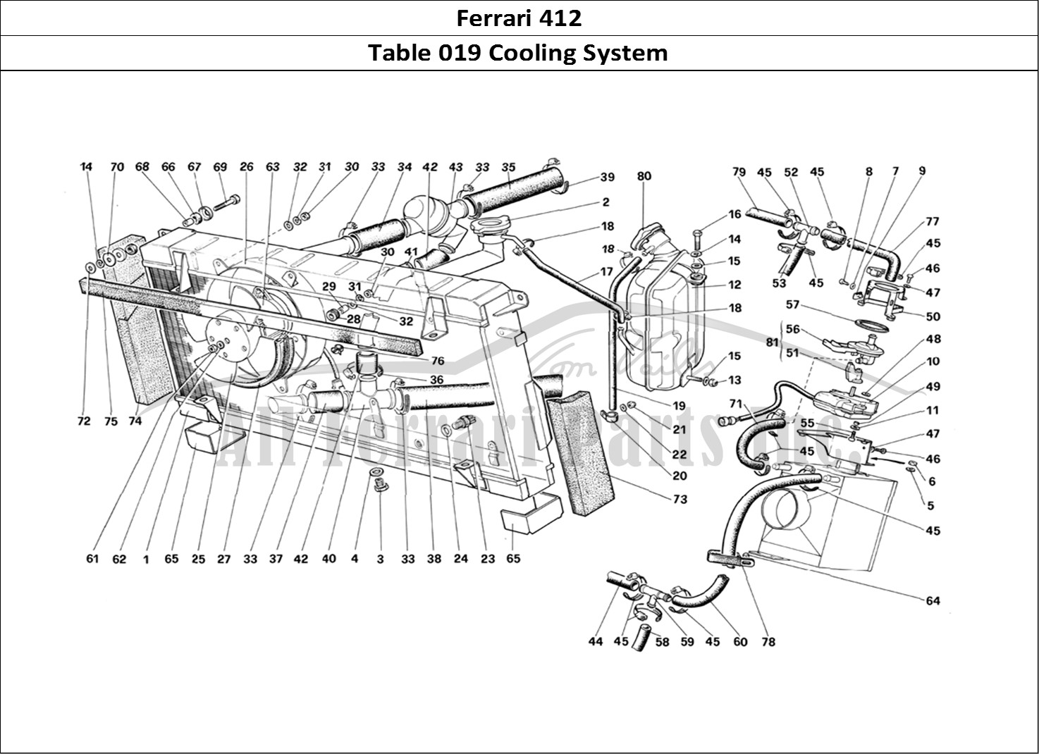 Ferrari Parts Ferrari 412 (Mechanical) Page 019 Cooling System