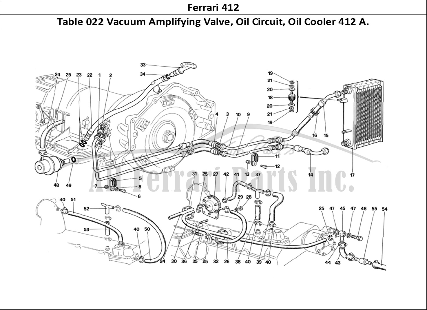 Ferrari Parts Ferrari 412 (Mechanical) Page 022 Vacuum Amplifying Valve a