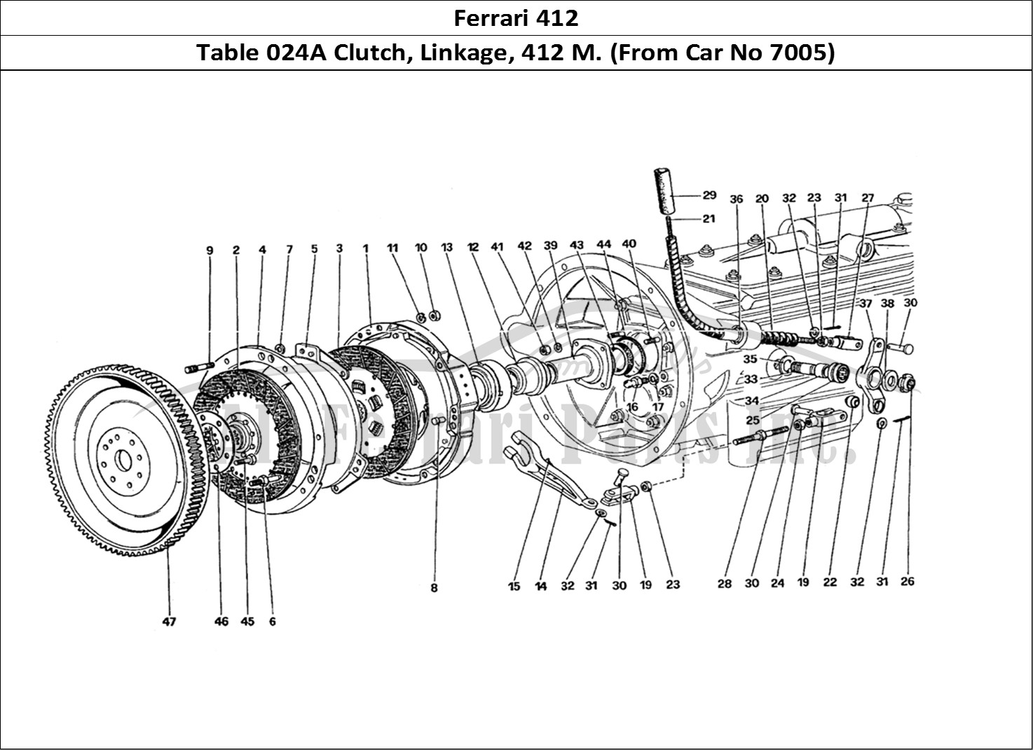 Ferrari Parts Ferrari 412 (Mechanical) Page 024 ClutCH System and Control