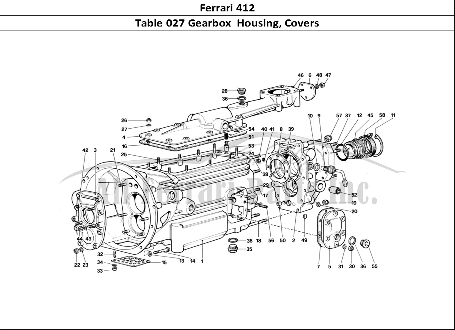 Ferrari Parts Ferrari 412 (Mechanical) Page 027 Gearbox- 412 M.