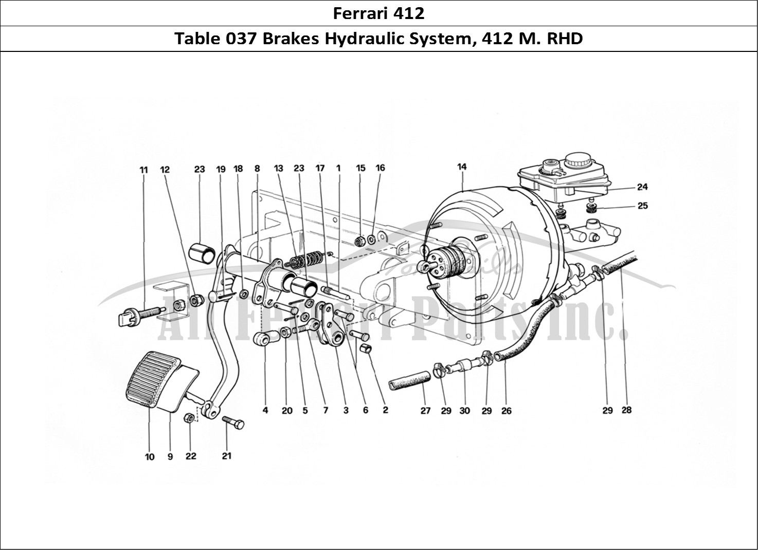 Ferrari Parts Ferrari 412 (Mechanical) Page 037 Brakes Hydraulic Control