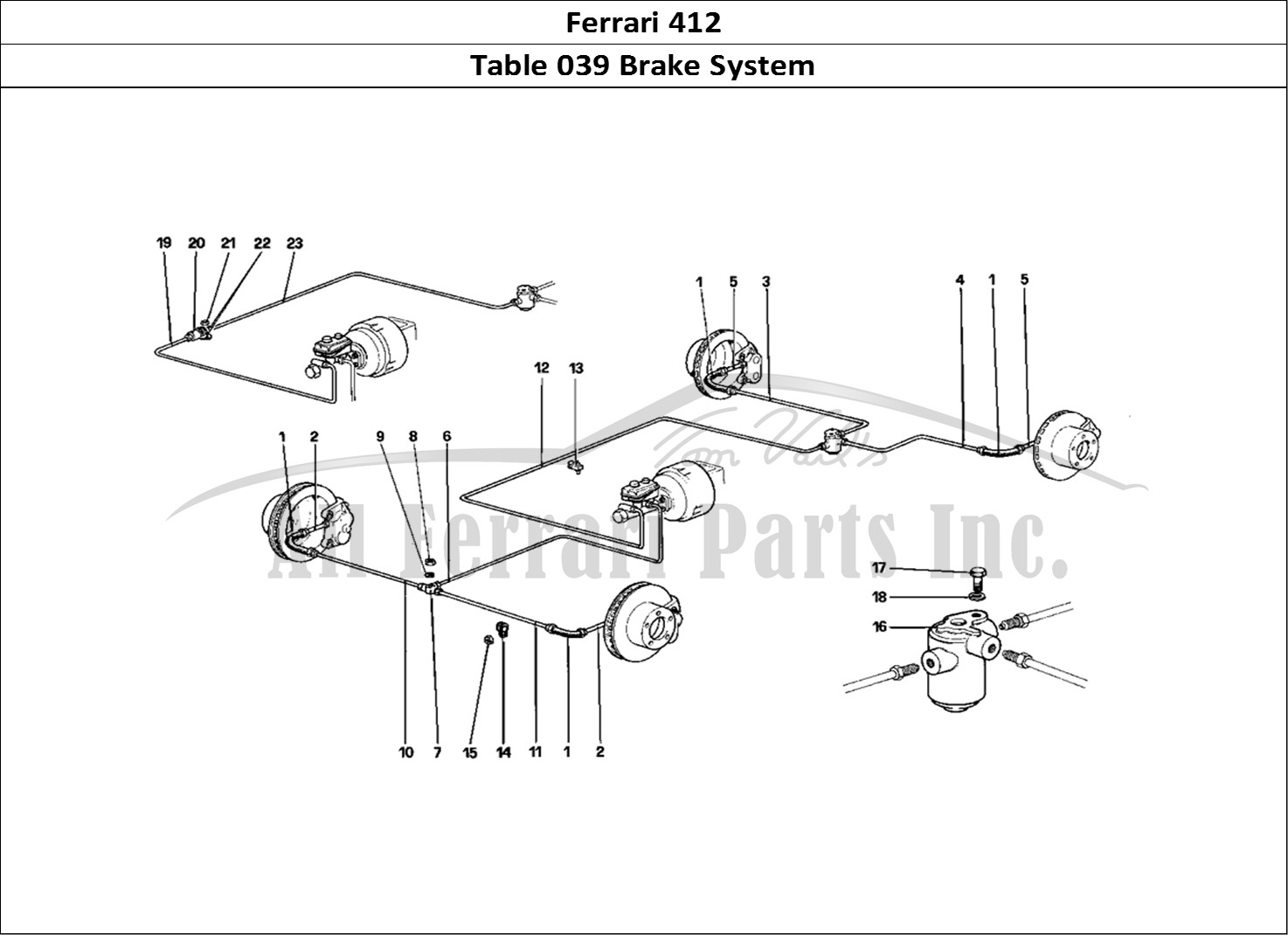Ferrari Parts Ferrari 412 (Mechanical) Page 039 Brakes System
