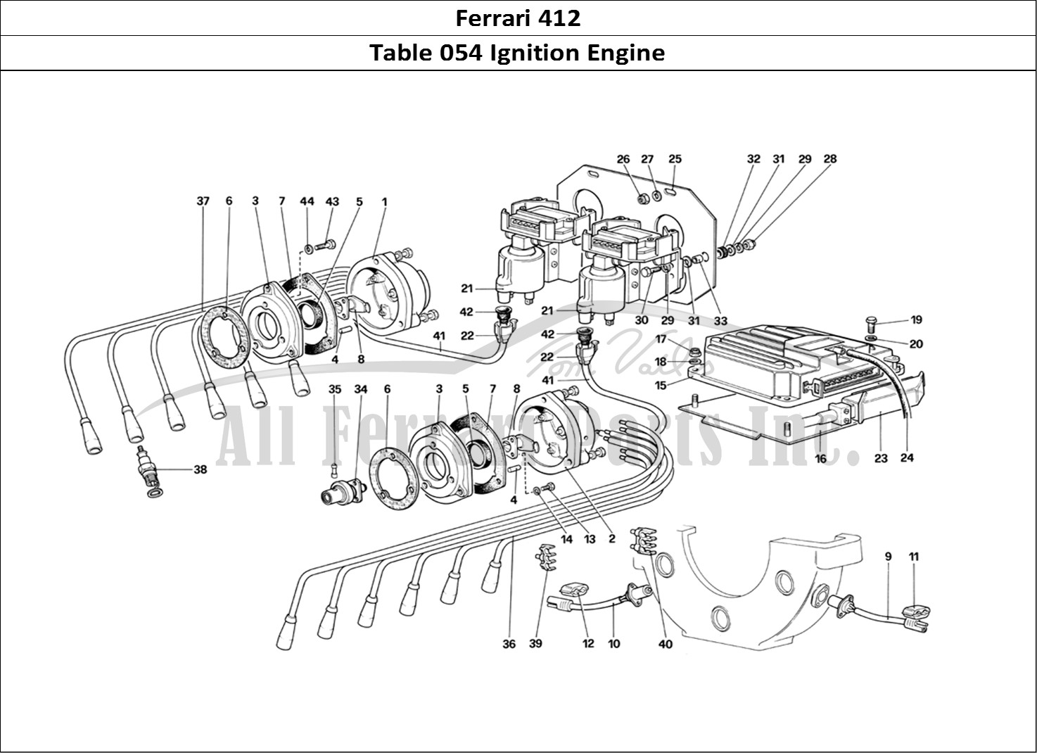 Ferrari Parts Ferrari 412 (Mechanical) Page 054 Engine Ignition