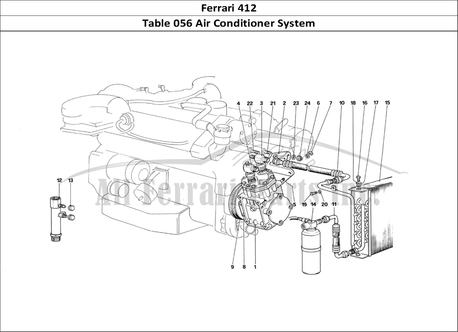 Ferrari Parts Ferrari 412 (Mechanical) Page 056 Air Conditioning System