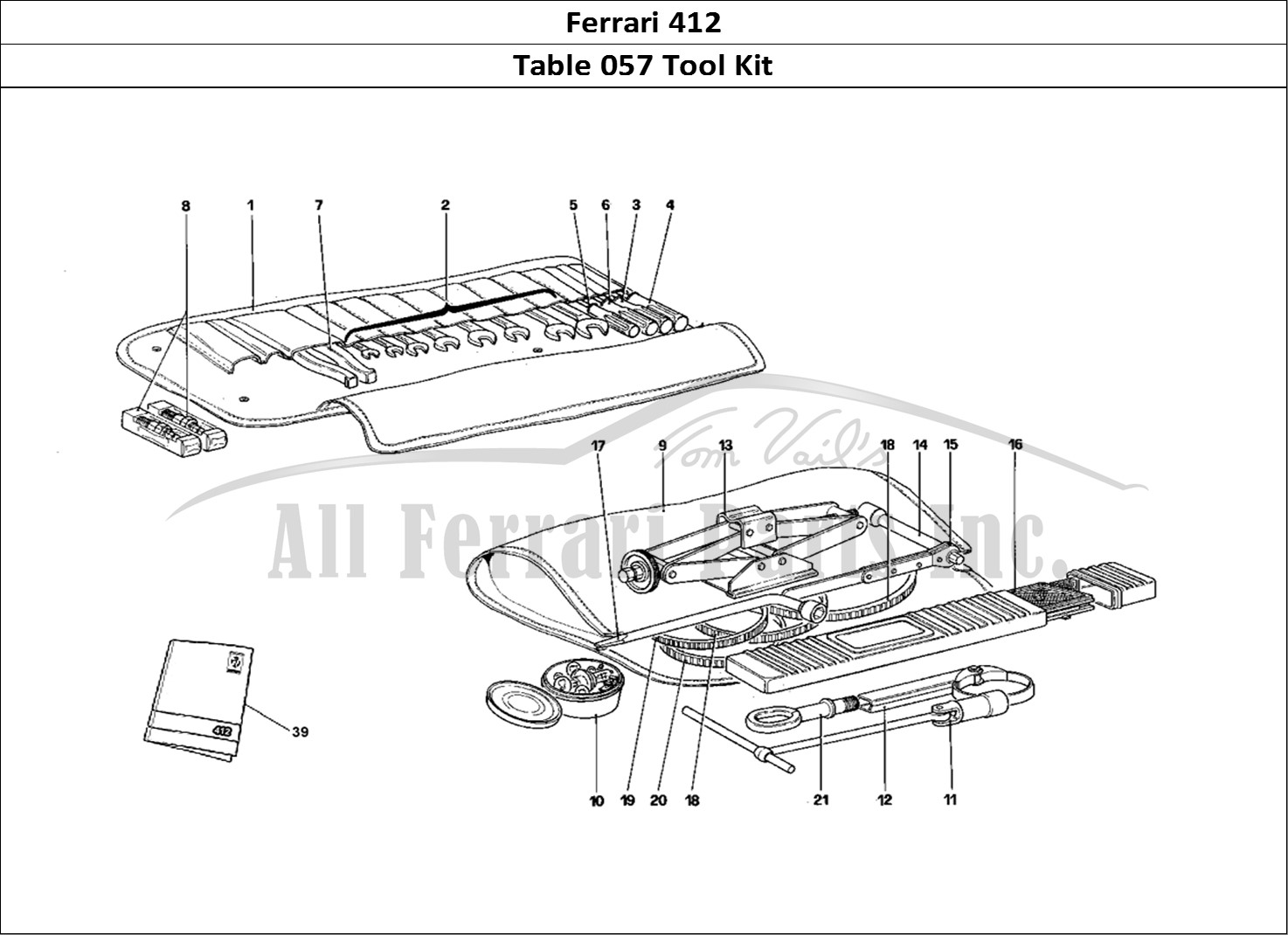 Ferrari Parts Ferrari 412 (Mechanical) Page 057 Tool-Kit
