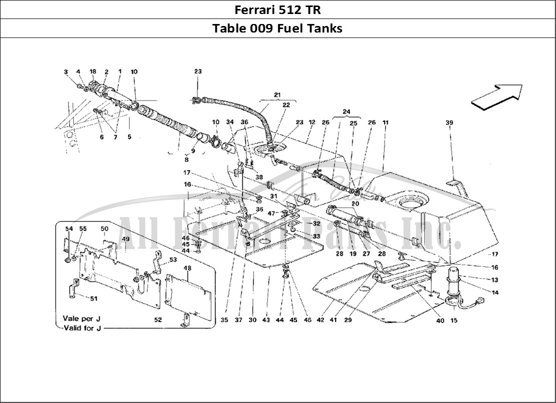 Ferrari Parts Ferrari 512 TR Page 009 Fuel Tanks