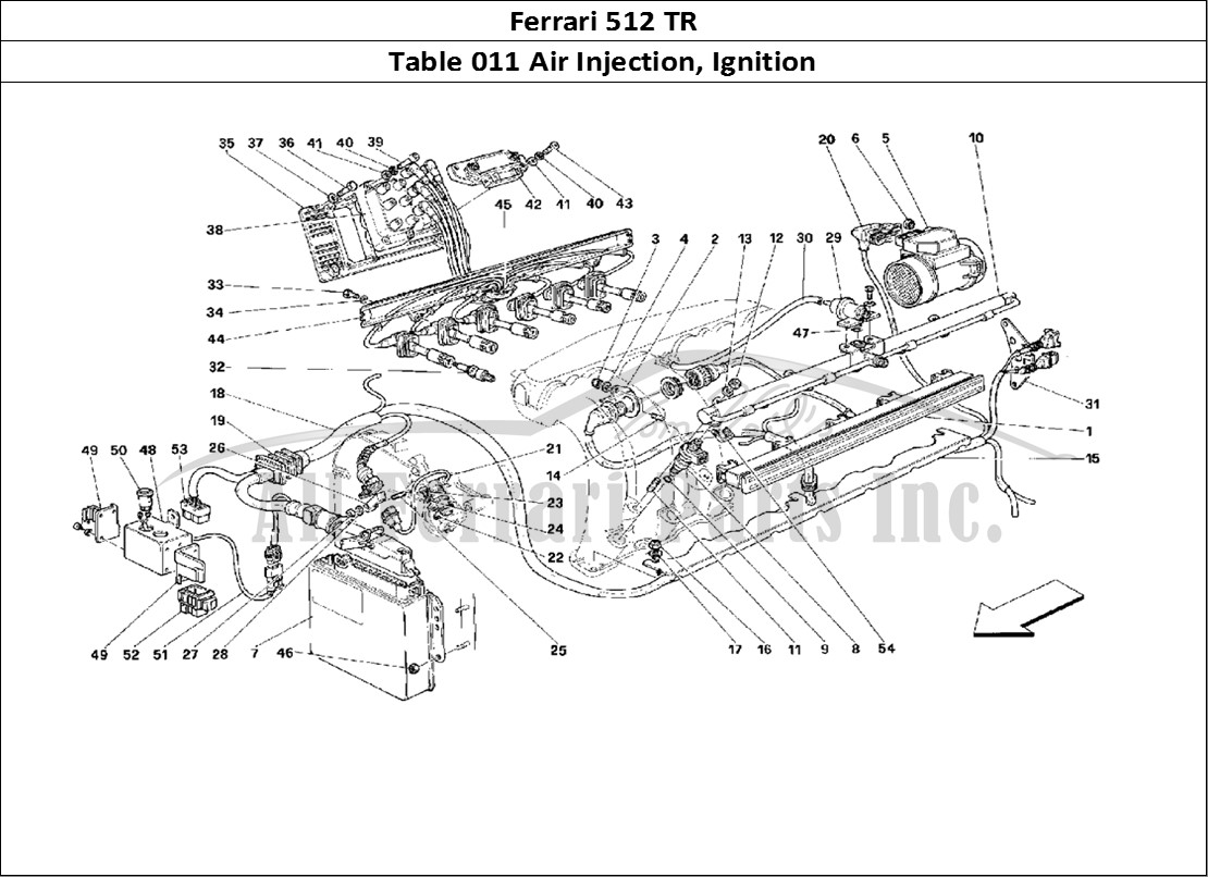 Ferrari Parts Ferrari 512 TR Page 011 Air Injection - Ignition