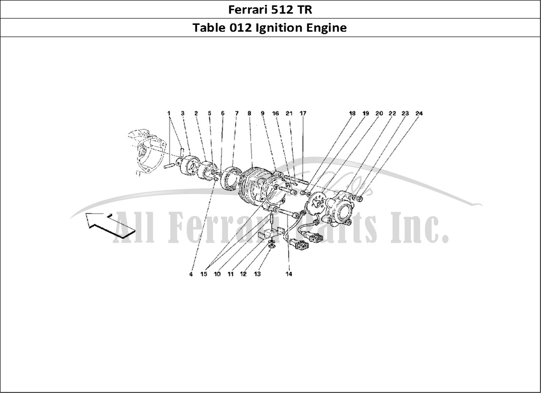 Ferrari Parts Ferrari 512 TR Page 012 Engine Ignition