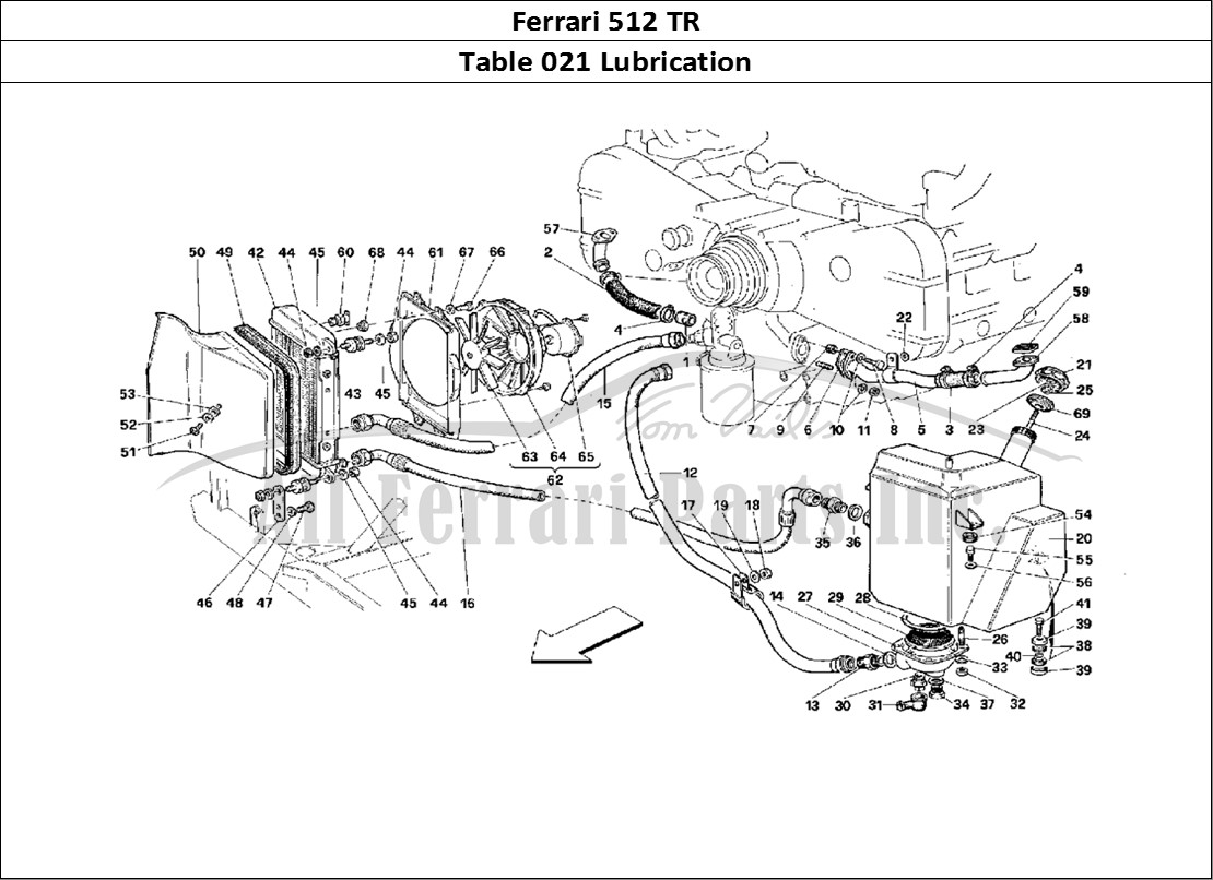 Ferrari Parts Ferrari 512 TR Page 021 Lubrication