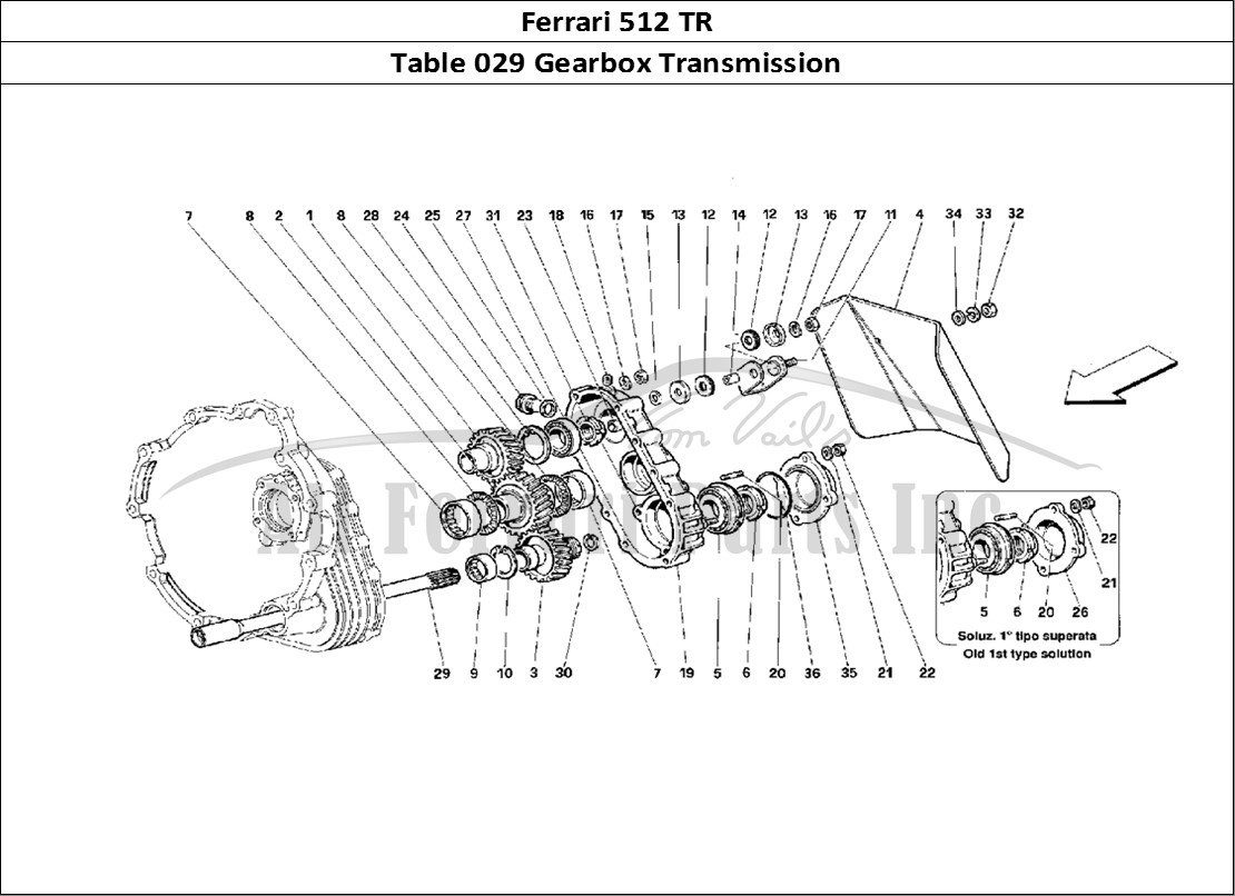 Ferrari Parts Ferrari 512 TR Page 029 Gearbox Transmission