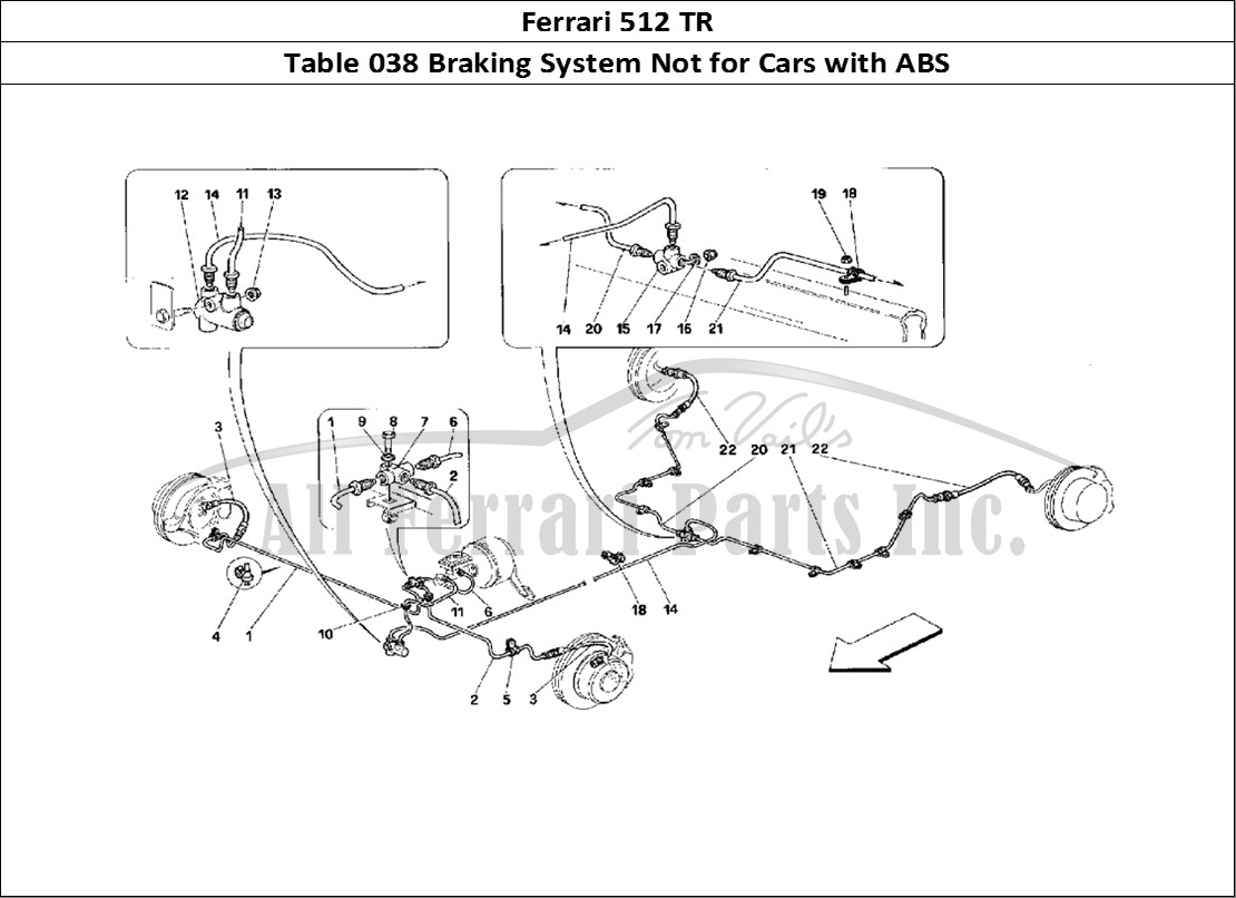 Ferrari Parts Ferrari 512 TR Page 038 Braking System -Not for C