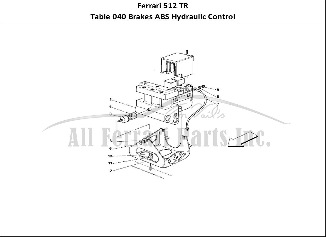 Ferrari Parts Ferrari 512 TR Page 040 ABS Hydraulic Control Uni