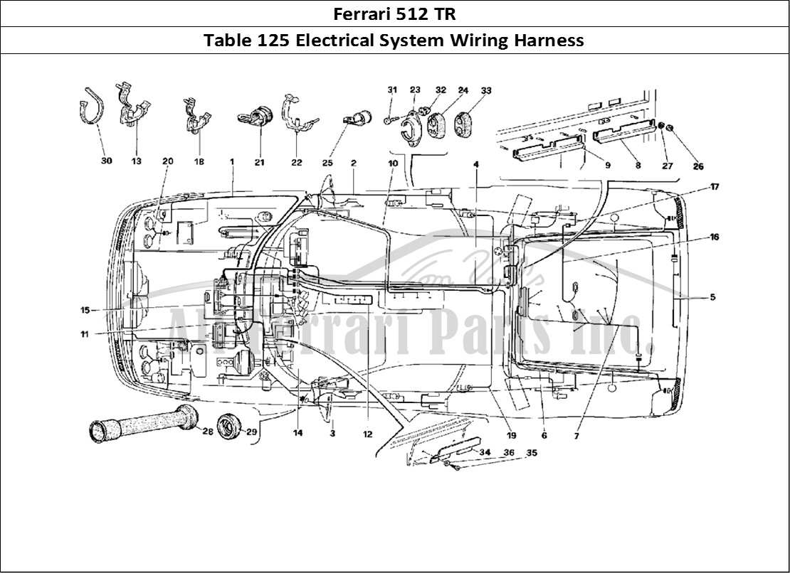 Ferrari Parts Ferrari 512 TR Page 125 Electric System