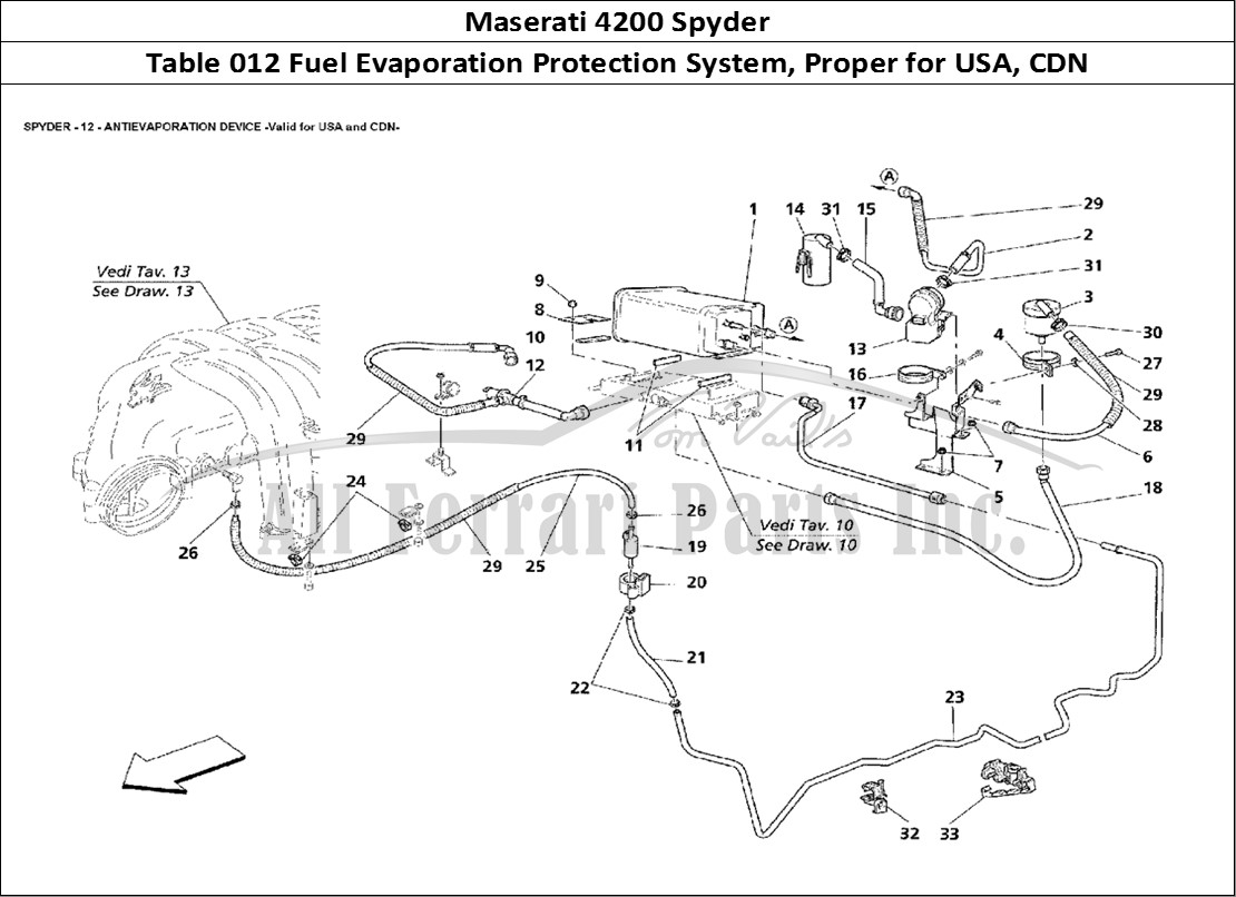 Ferrari Parts Maserati 4200 Spyder Page 012 Antievaporation Device -V