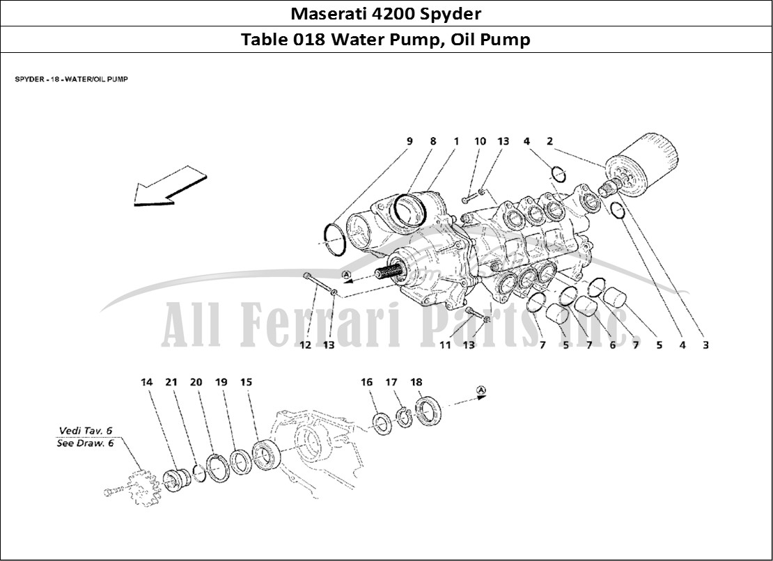 Ferrari Parts Maserati 4200 Spyder Page 018 Water/Oil Pump