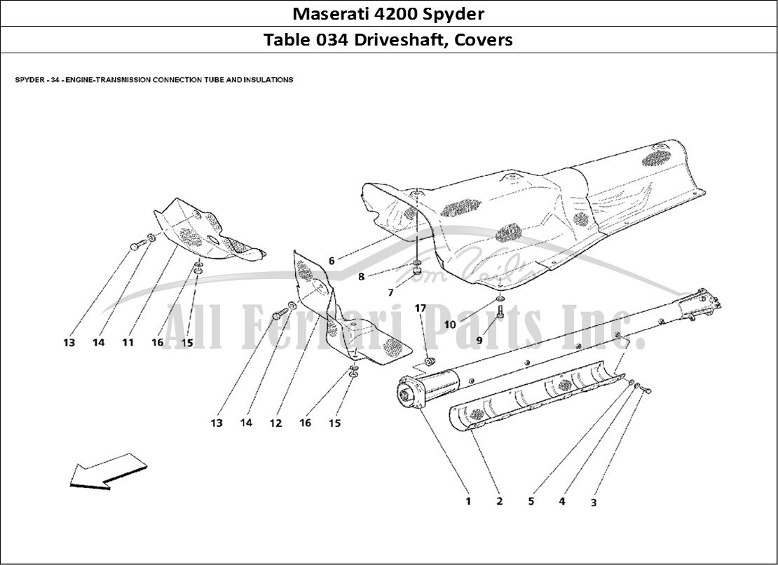 Ferrari Parts Maserati 4200 Spyder Page 034 Engine-Transmission Conne