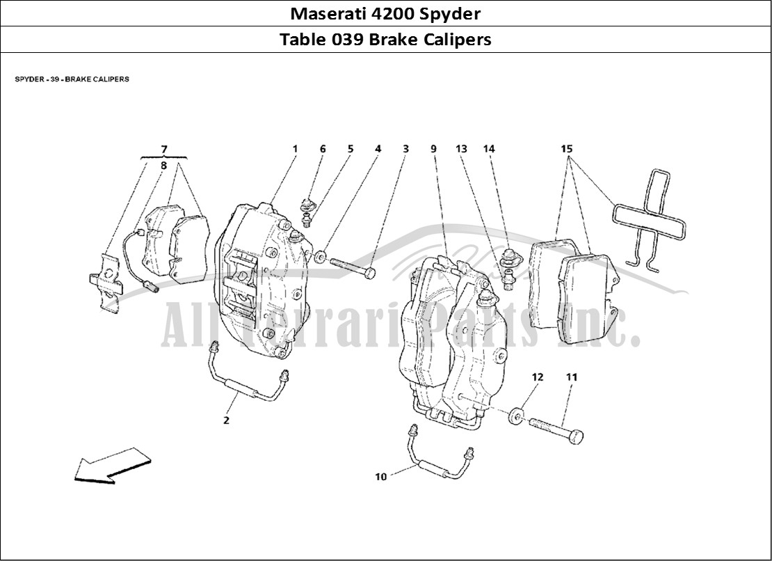 Ferrari Parts Maserati 4200 Spyder Page 039 Brake Calipers