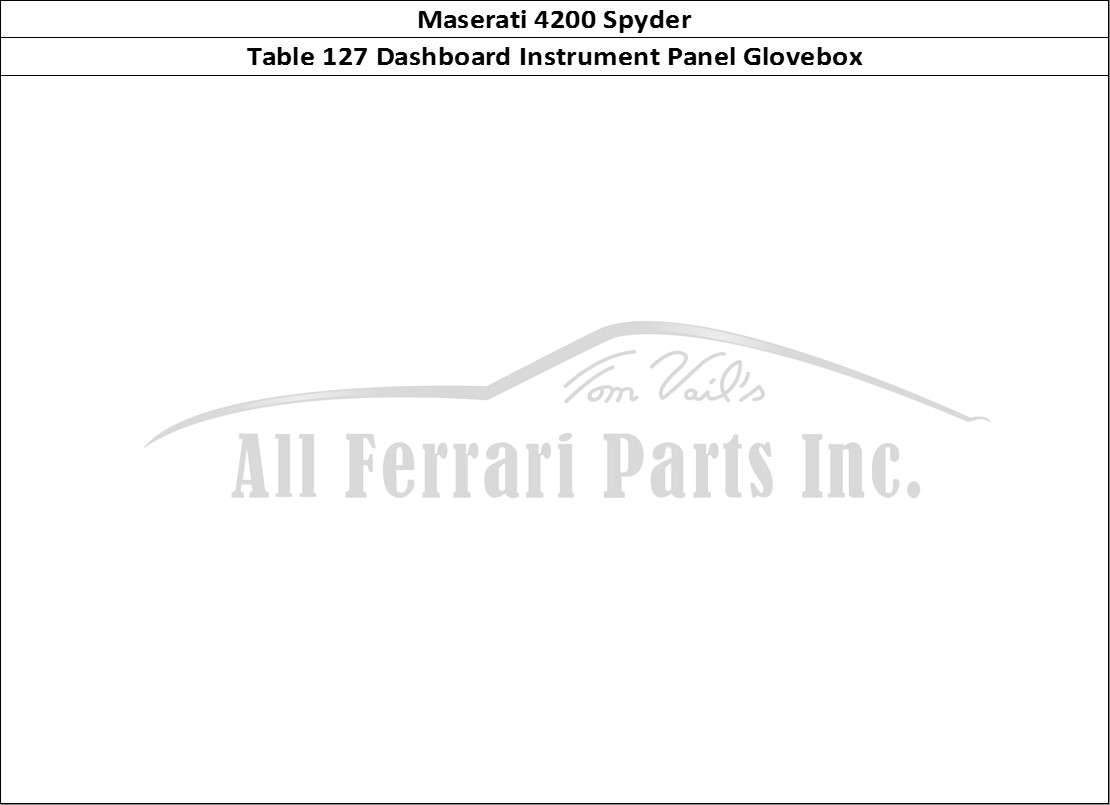 Ferrari Parts Maserati 4200 Spyder Page 127 Dashboard Drawer