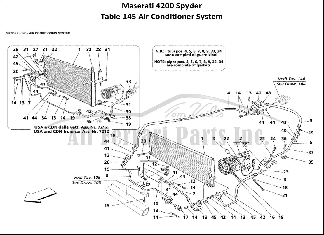 Ferrari Parts Maserati 4200 Spyder Page 145 Air Conditioning System