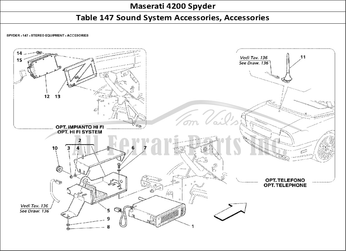Ferrari Parts Maserati 4200 Spyder Page 147 Stereo Equipment - Acceso