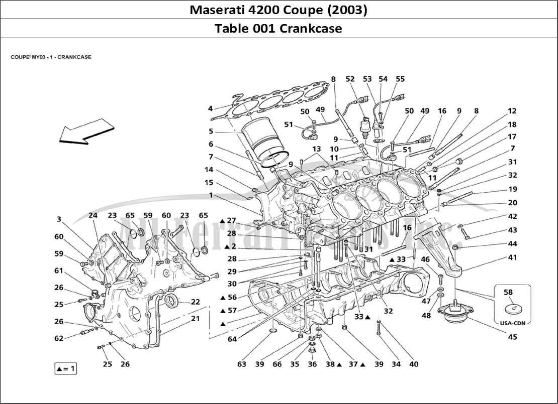 Ferrari Parts Maserati 4200 Coupe (2003) Page 001 Crankcase