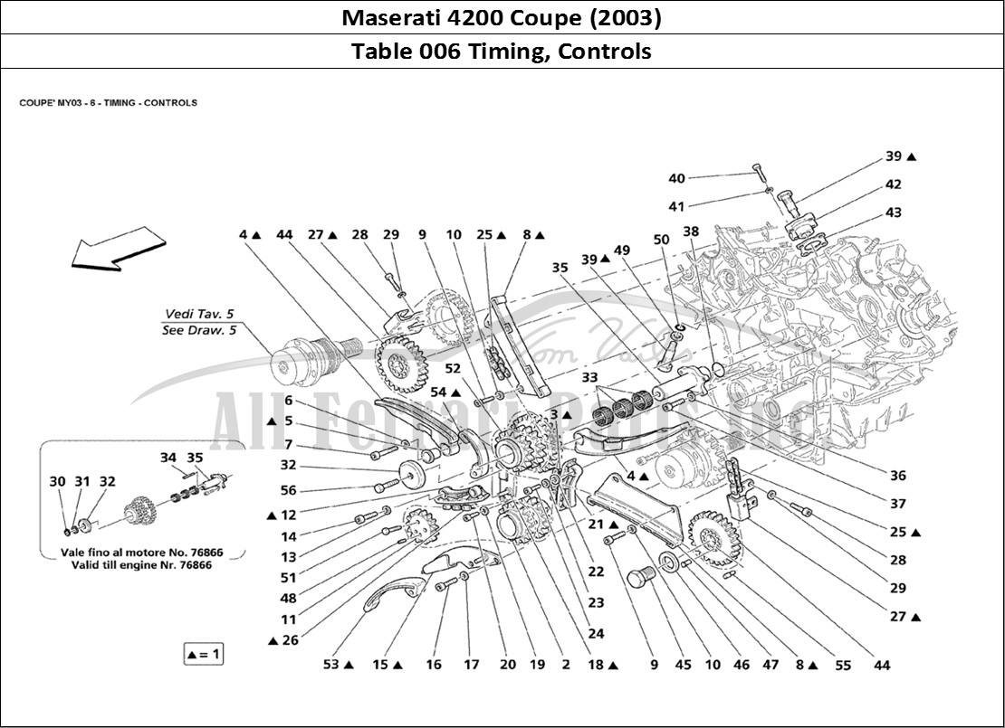 Ferrari Parts Maserati 4200 Coupe (2003) Page 006 Timing - Controls