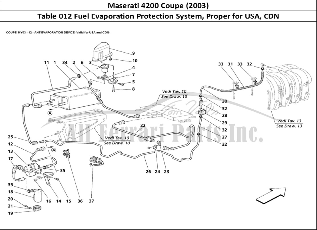 Ferrari Parts Maserati 4200 Coupe (2003) Page 012 Antievaporation Device -