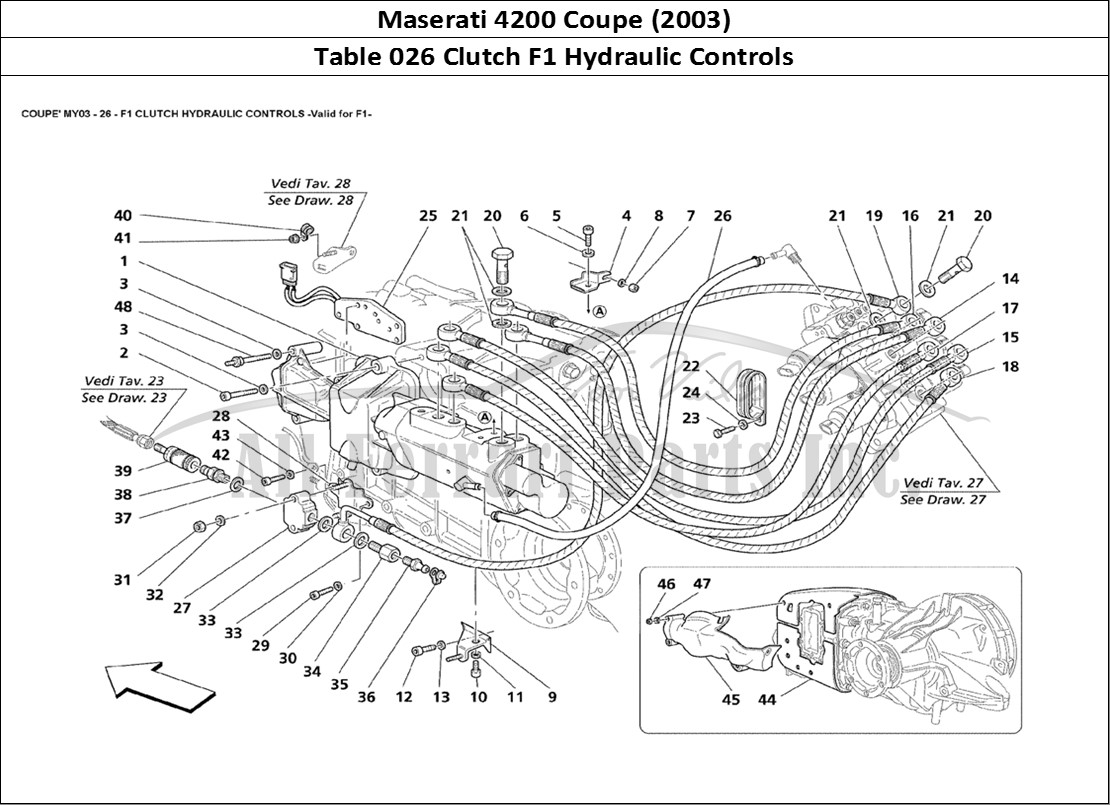 Ferrari Parts Maserati 4200 Coupe (2003) Page 026 F1 Clucth Hydraulic Contr