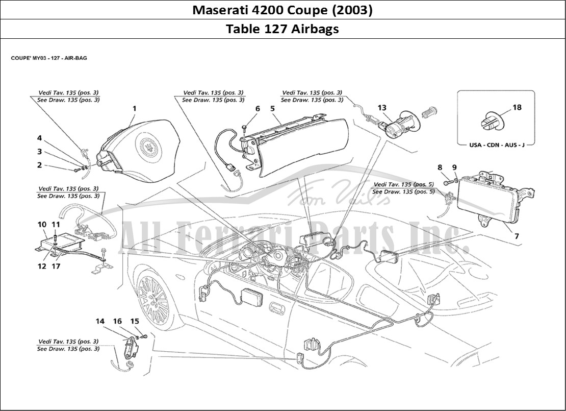 Ferrari Parts Maserati 4200 Coupe (2003) Page 127 Air-Bags