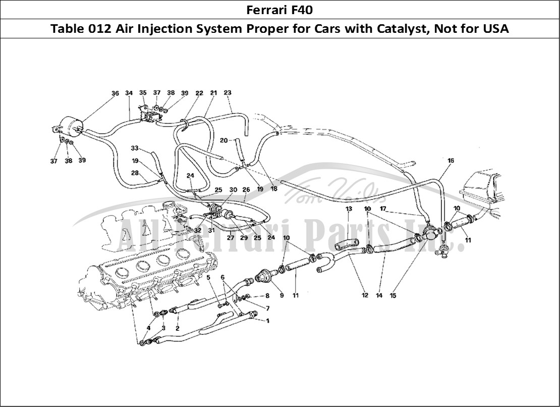 Ferrari Parts Ferrari F40 Page 012 Air Injection Device -Val