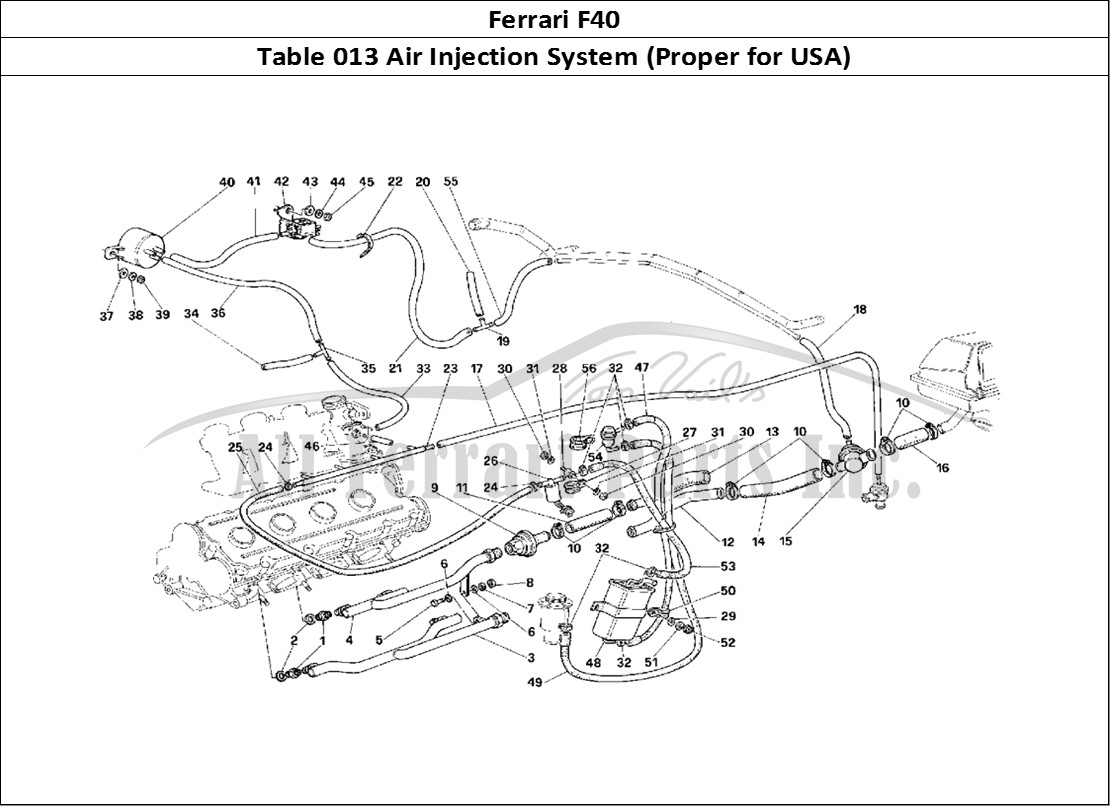 Ferrari Parts Ferrari F40 Page 013 Air Injection Device -Val