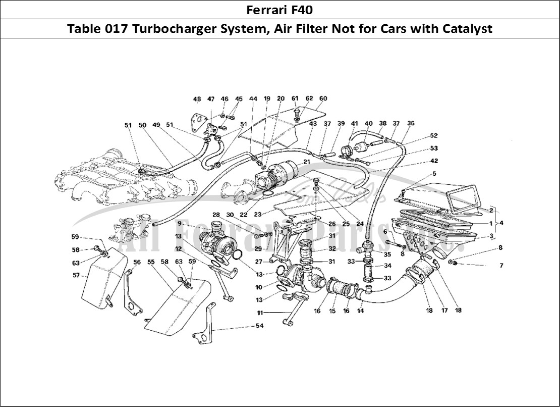Ferrari Parts Ferrari F40 Page 017 Oversupply System -Not fo